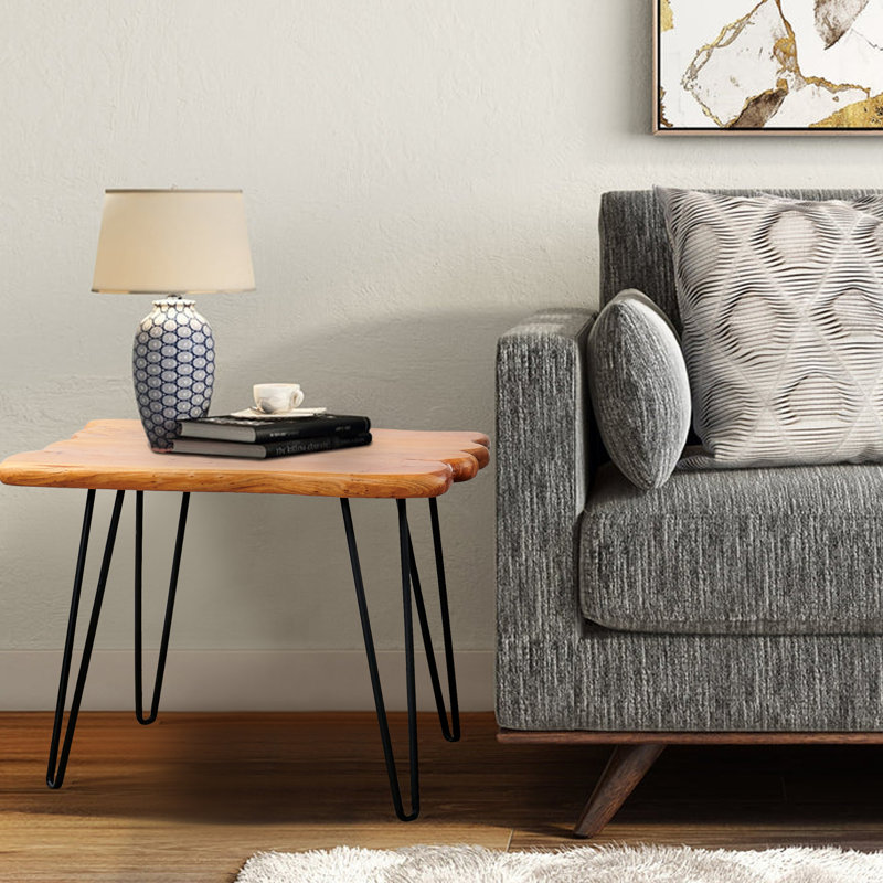 Polly Solid Wood Top End Table