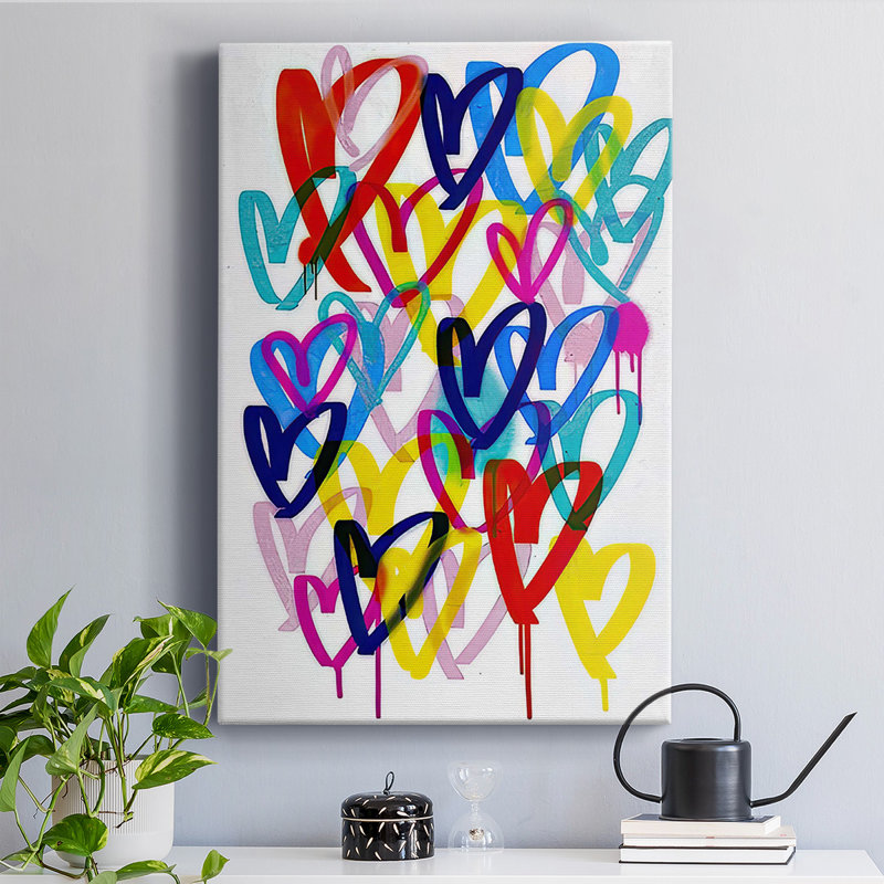 Hearts Aflutter I, reproduction d'art sur toile