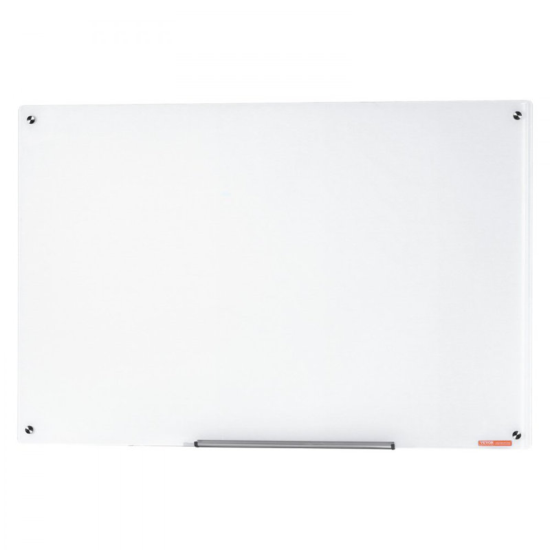 Tableau blanc magnétique en verre, tableau effaçable à sec, Blanc, H 31,50 po x L 47,24 po