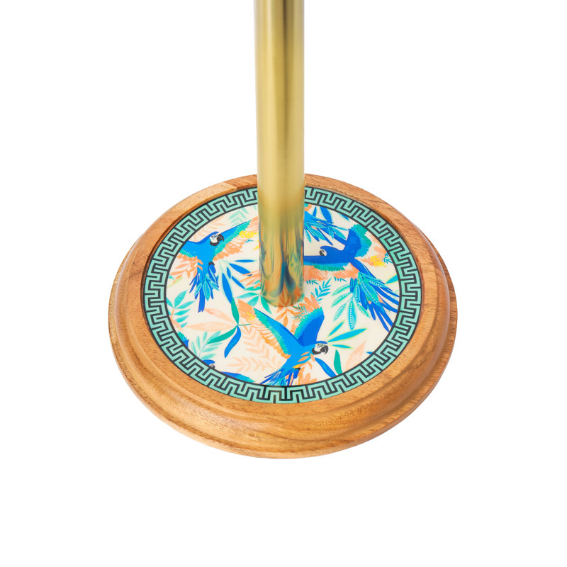 Tropical Aviary Enamel Paper Towel Holder