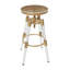 Tabouret de bar en plastique acrylique avec accents en acrylique transparent et siège en maille Usrey