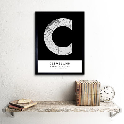 Cleveland Ohio United States City - Single Picture Frame Typography