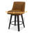 26" Height 360° Swivel Counter Bar Stools Faux Leather Upholstered Kitchen Island Stools, Wrinkle-Resistant & Wipe-Clean (2-Stool Set)-562067663-562067655
