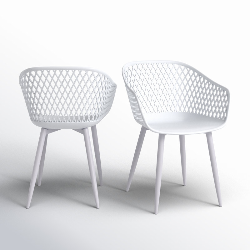 Piazza Patio Dining Chair, White
