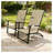 Set of 2 Beige High Back Folding Mesh Chairs for Outdoor Dining and Camping-410926779