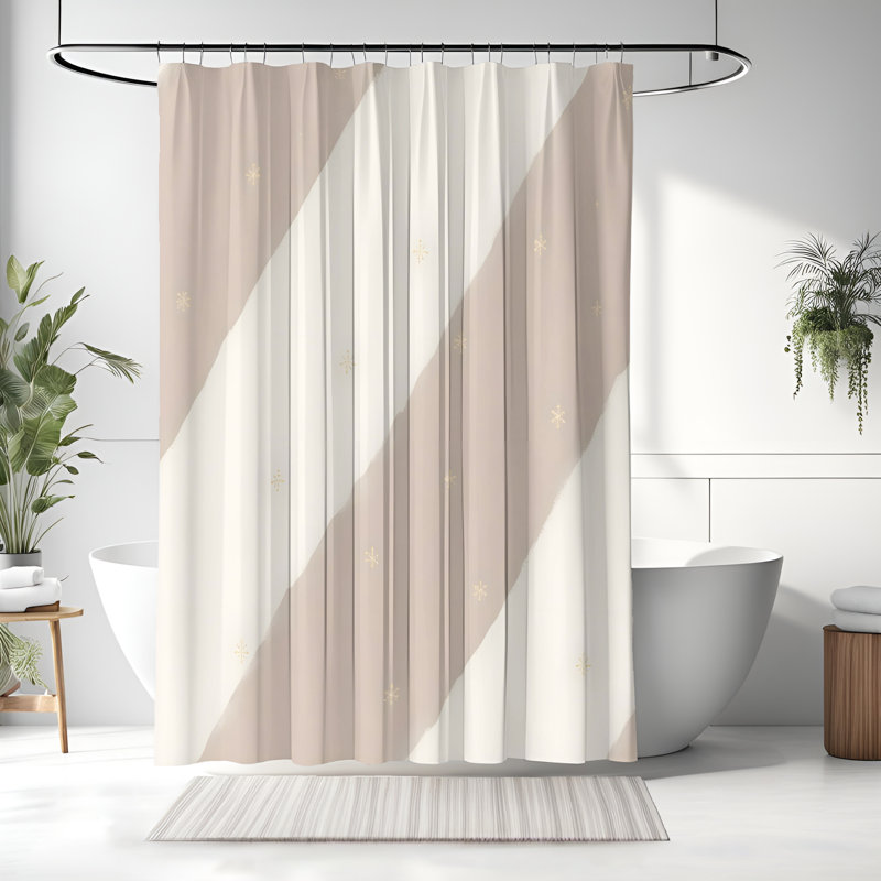 Shower Curtain w/ Bathmat, 93"H x 70"W