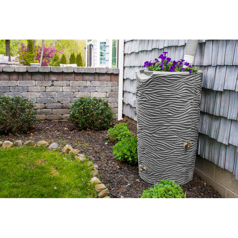 Good Ideas Impressions 65 gallons, tronc de pluie, 2 robinets, granit foncé, Granite noir