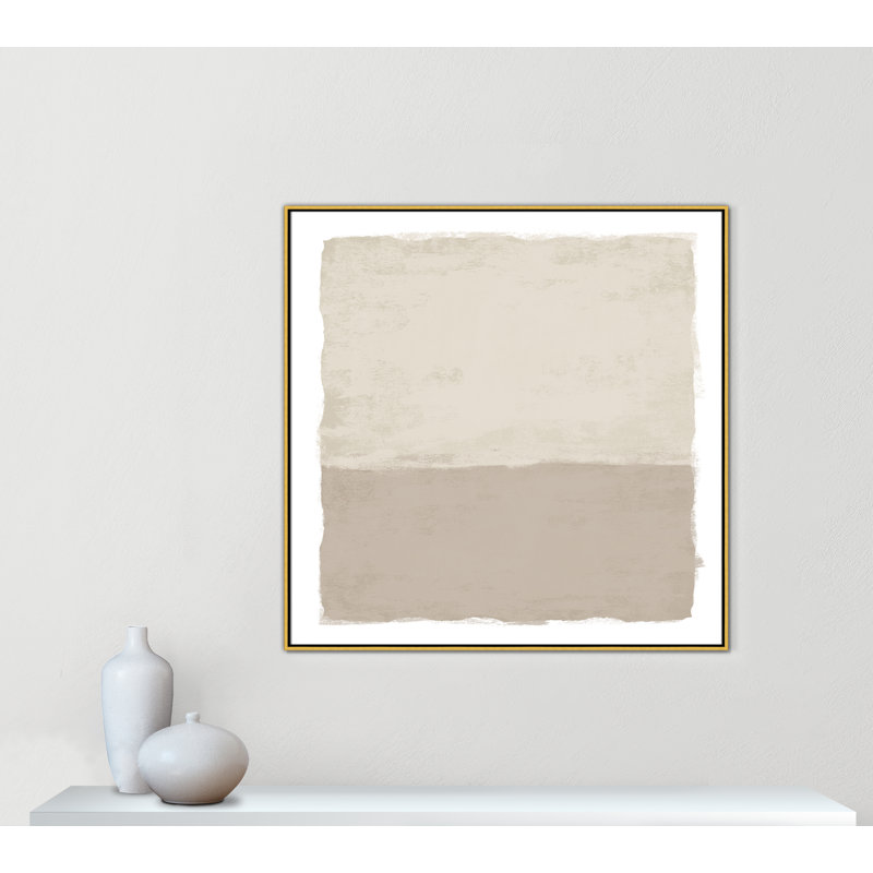 «Silent Sands II» par Natalie Carpentieri, H 46,5 po x l 46,5 po, Doré