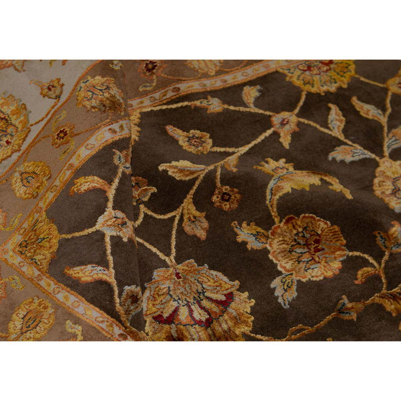 Wool Oriental Area Rug in Green