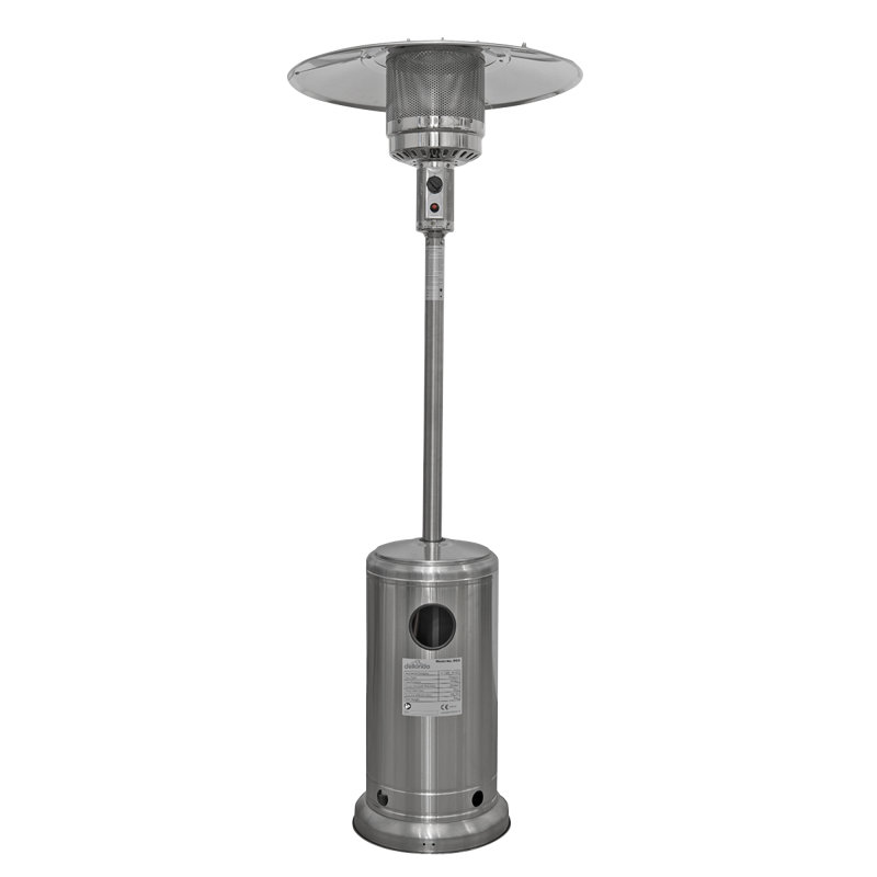 Davina Propane Standing Patio Heater, Stainless Steel