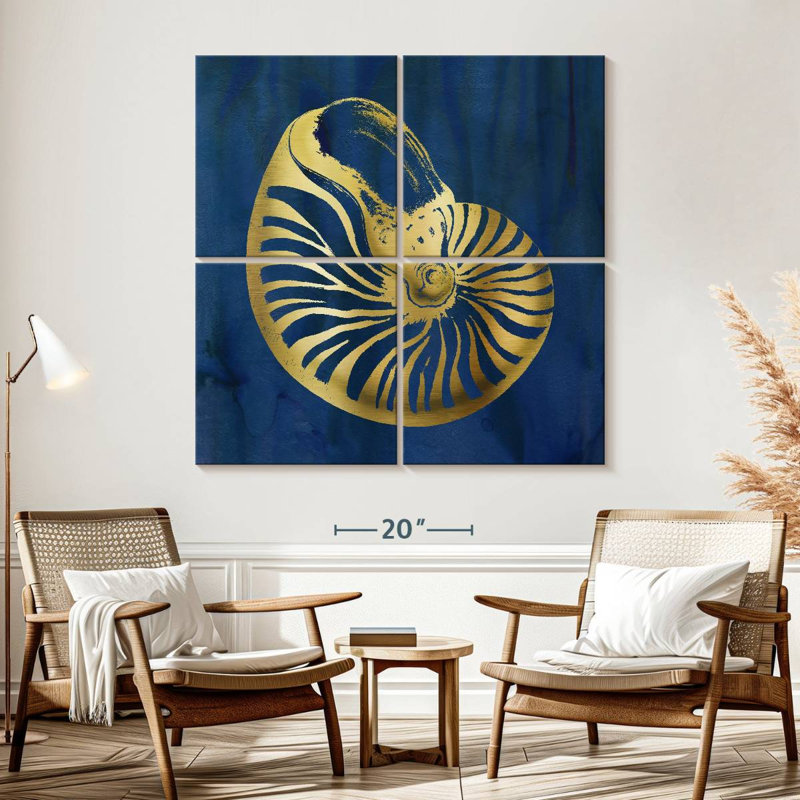 Aletra Indigo Sea Treasure IV, H 57 po x l 57 po
