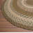 Bryiana Farmhouse Braided Jute Green Area Rug-423962938