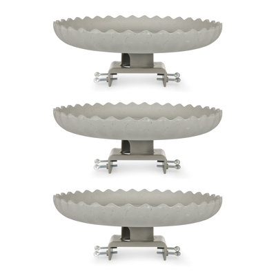 Bain d'oiseaux extérieur chauffé en pierre 120W Farm Innovators, gris (paquet de 3)