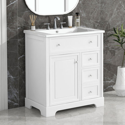 Meuble-lavabo de salle de bain avec lavabo