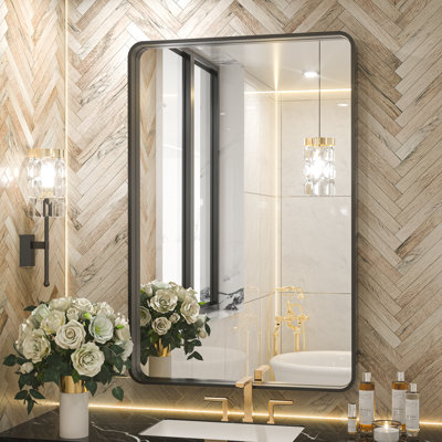 Latitude Run® Tyro Bathroom Decorative Home Décor Corner Hangs Bathroom Mirror