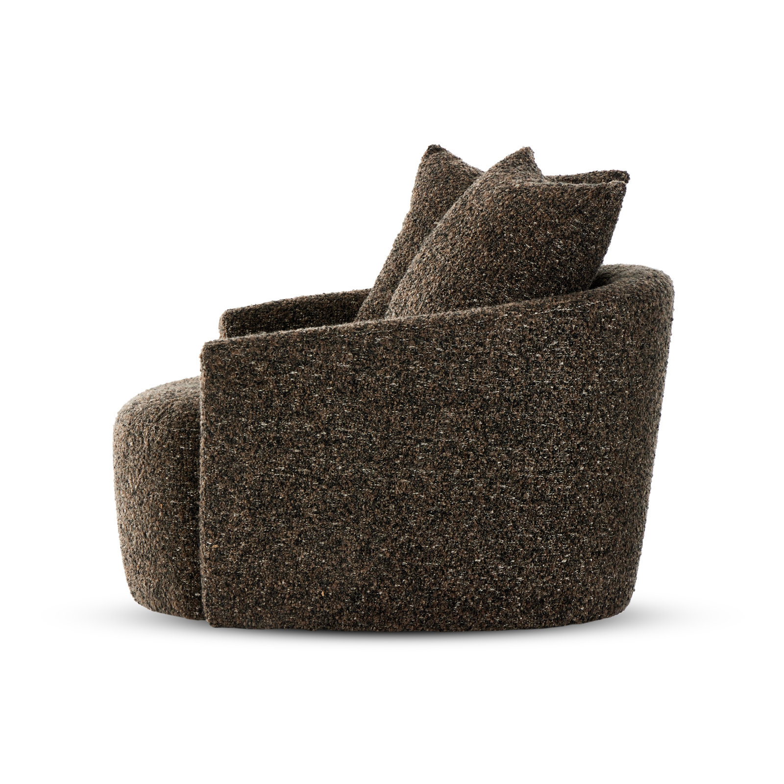 Martelle Swivel Armchair, Ivan Granite Boucle