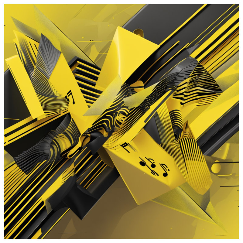 Édredon jaune et noir abstrait, Twin Extra Long