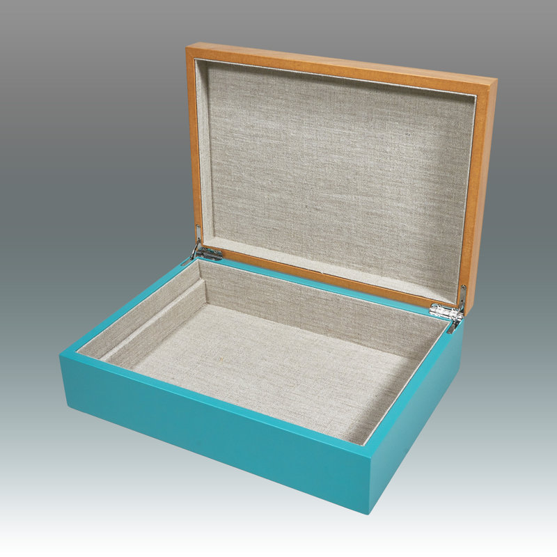 Solid Wood Decorative Box, Blue