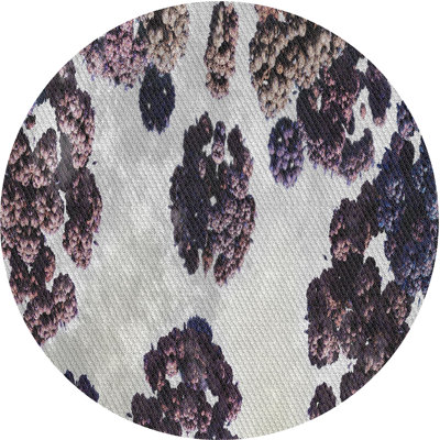 Tapis violet/gris tissé à la machine