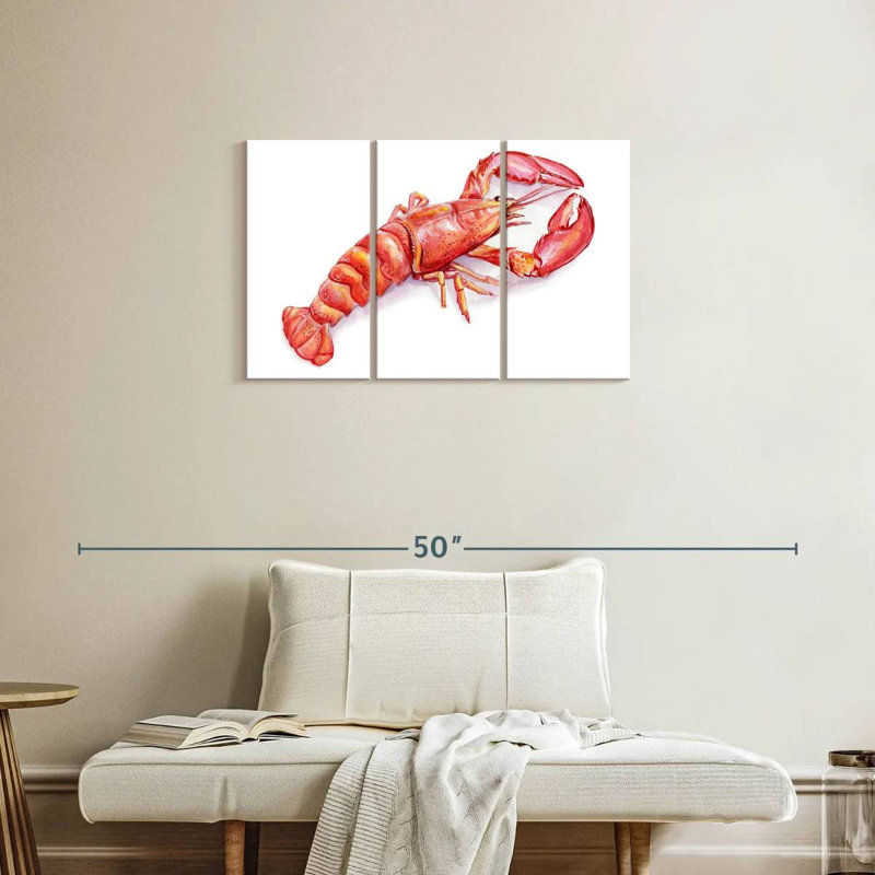 Brampt Vibrant Lobster, 20" H x 33" W
