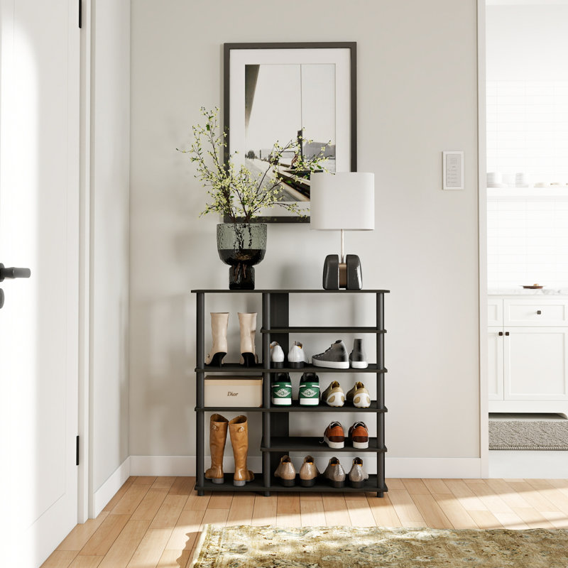 6-Tier Storage 13 Pair Shoe Rack, Espresso Wood