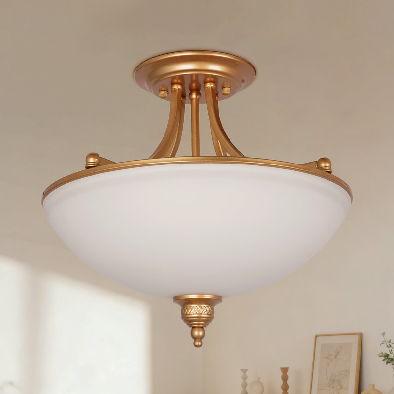4 - Light 18" Modern Dimmable Semi Flush Mount Ceiling Light Dimmable