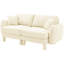 Canapé en tissu beige Boucle 2