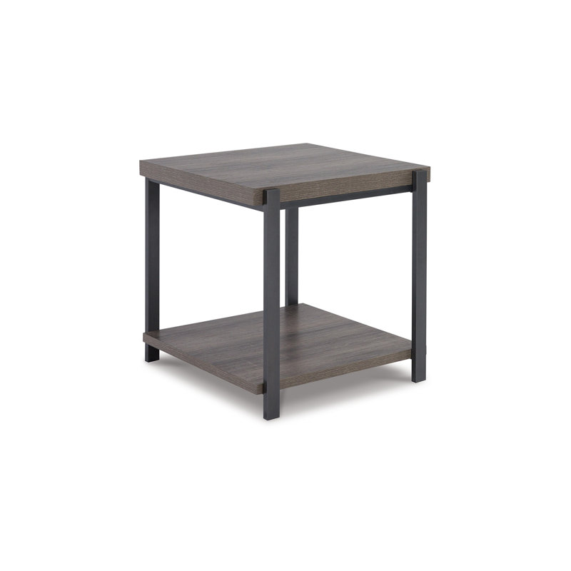 48" Black and Gray Rectangular Contemporary Coffee Table Set