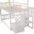 House Bunk Bed With Convertible Slide-879703601