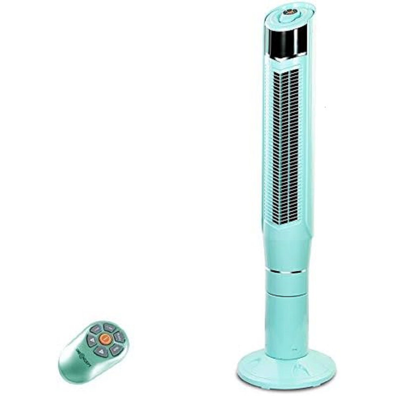 Antarctic Star 59'' Oscillating Tower Fan Fan with Remote Included, Black, 40" H x 12.6" W x 12.6" D