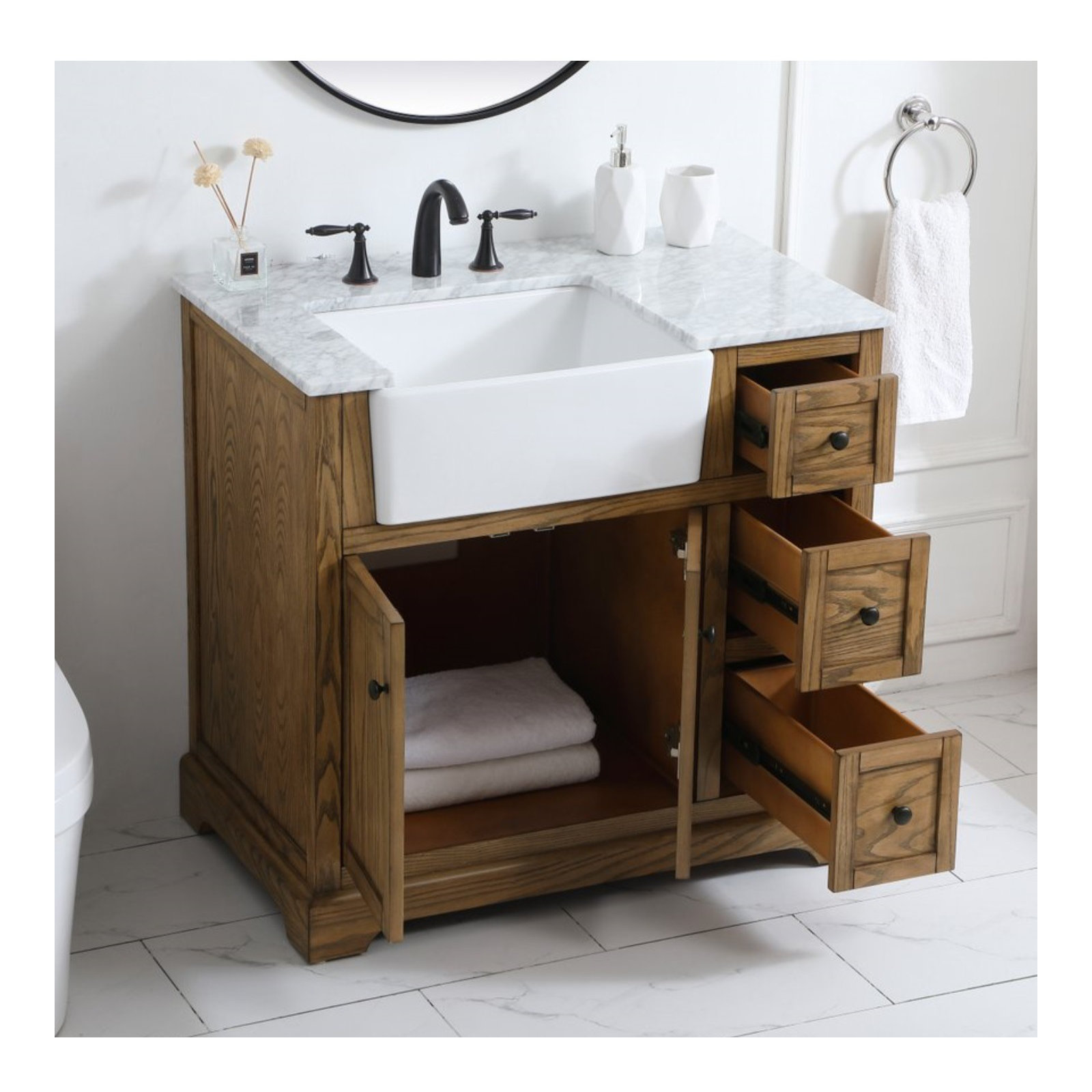 Pardue 36'' Single Bathroom Vanity, Driftwood