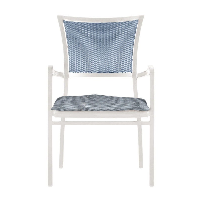 Fauteuil Aire - Craie et chambray, Pas de soudure, Chambray Rollo, Craie / Chambray