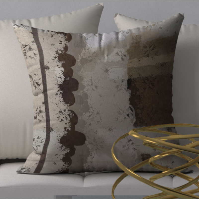 Abstract Reversible Throw Pillow, 18" x 18"