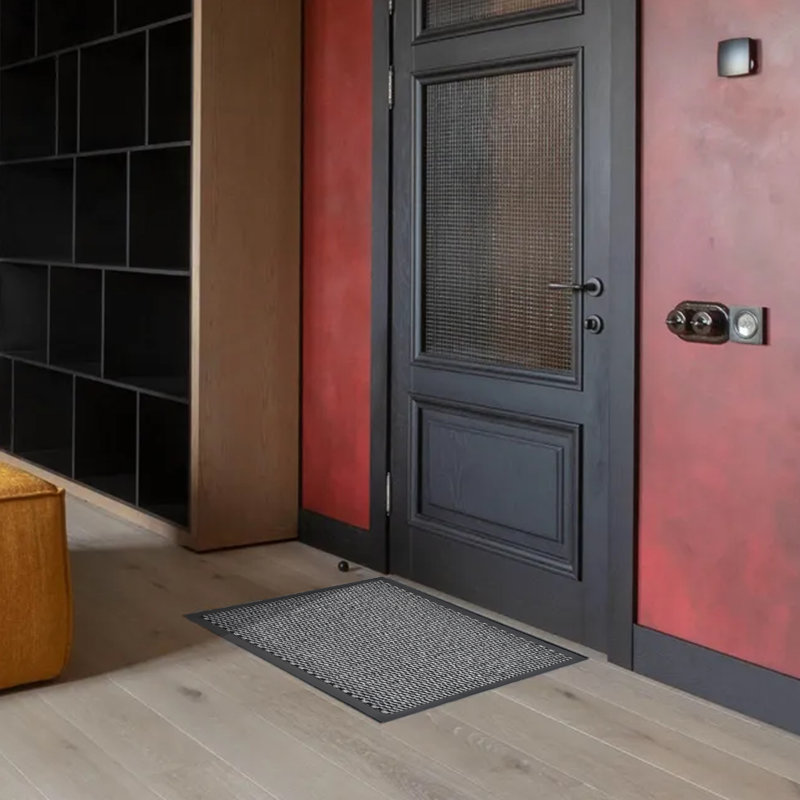 Tapis d'entrée intérieur antidérapant Lisa, L 24 po x L 32 po, Gris