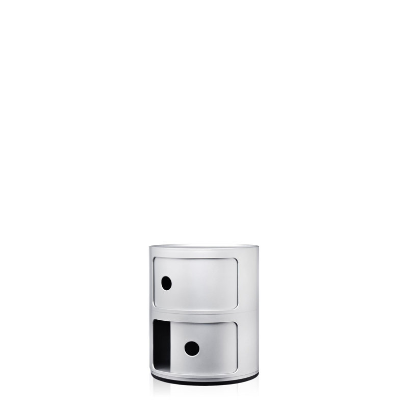 Componibili Round Modular Stacking Units, Silver, 2