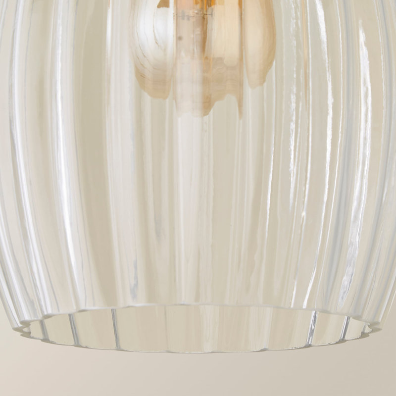 Swayder 22cm H Glass Dome Pendant Shade ( Slip-On ) in Clear