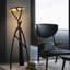  Lampe sur pied sculpturale Together | Lampe sur pied dorée avec abat-jour intérieur en résine artistique