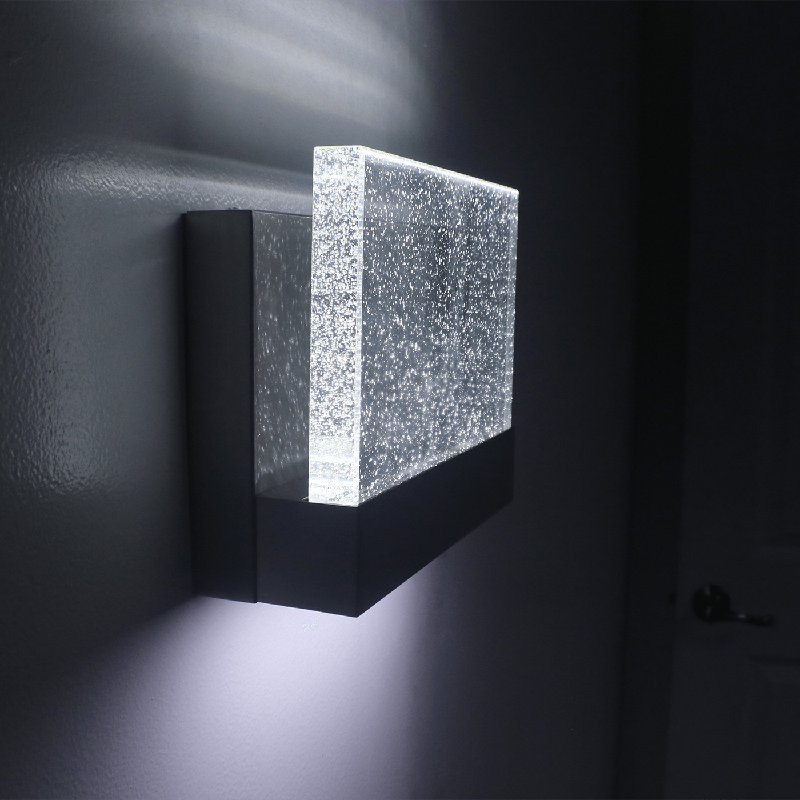 Chamanlal Steel LED Flush Mounted Sconce, Matte Black