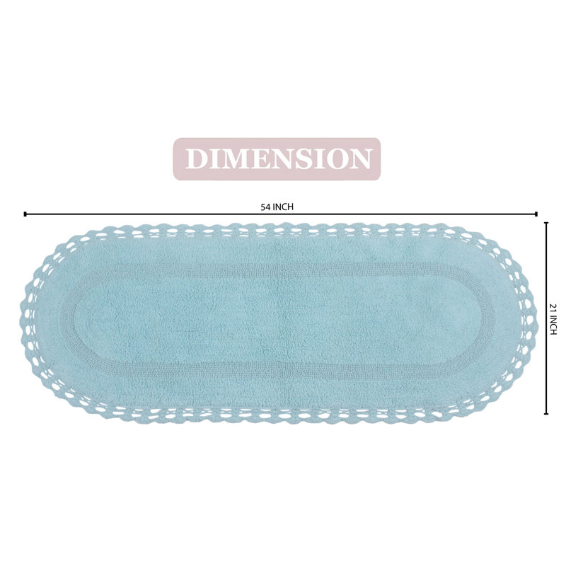 Tapis de bain doux, Aigue-marine, l 21 po x L 54 po