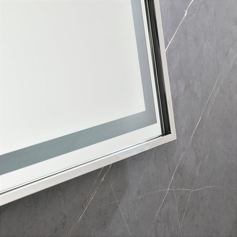Miroir de salle de bain Gerrold, Chrome