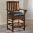American Heritage King Chair - Padded Seat, Armrests, Built-In Cup Holders, Billiard Cue Notches & Hidden Storage Drawer, Suede-69385696