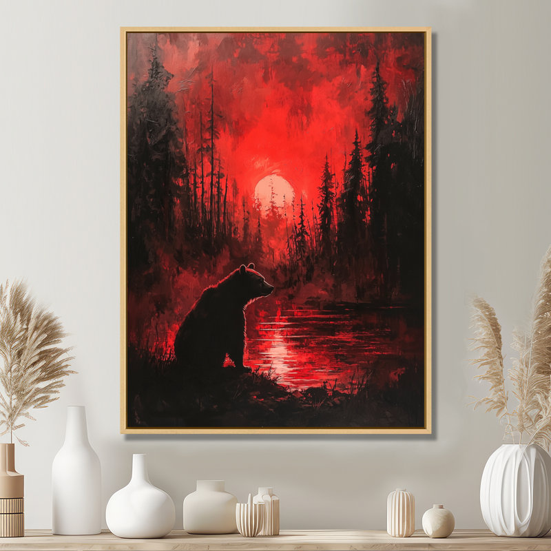Rhame - animaux, reproduction d'art sur toile, Impression encadrée flottante, Crème, crème, H 20 po x l 12 po