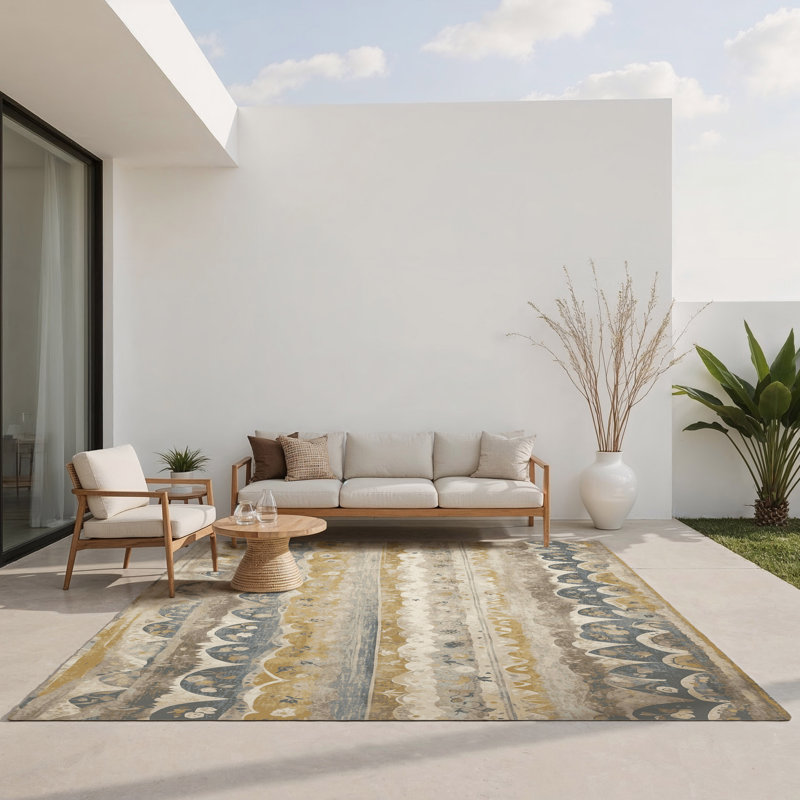 Perky Wiggle Indoor And Outdoor Area Rug, Rectangle 5' x 7'