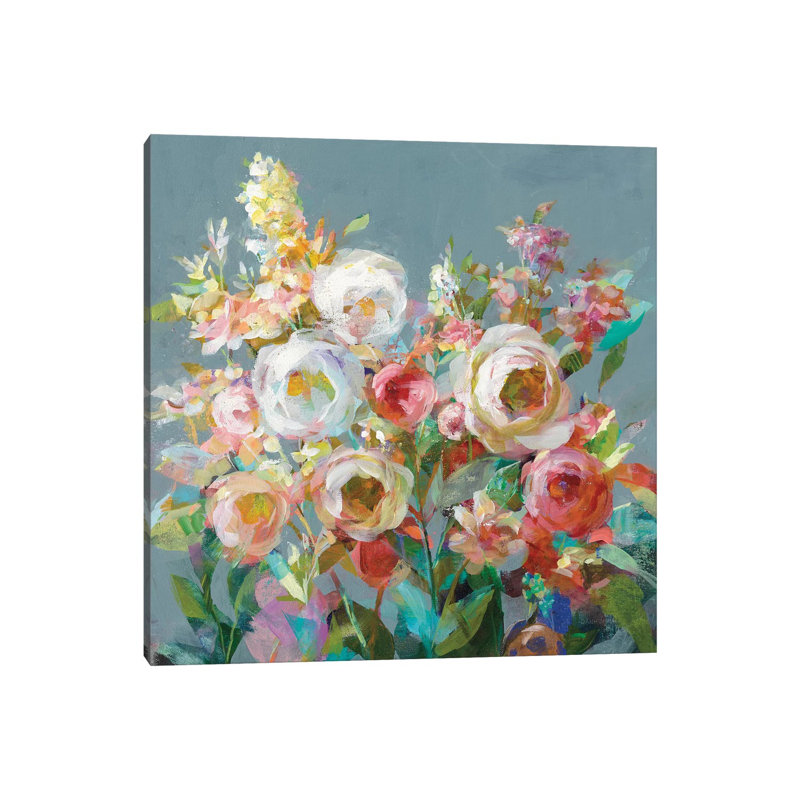 Joy Of The Garden Square I by Danhui Nai - Wrapped Canvas Gallery-Wrapped Canvas Giclée, 30.48 cm H x 30.48 cm W