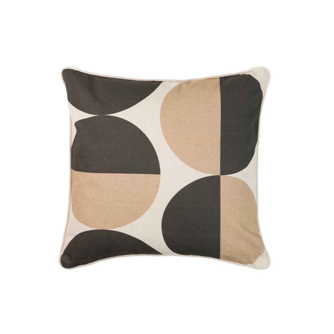 BROWN CIRCLES CUSHION 45X13x45 CM