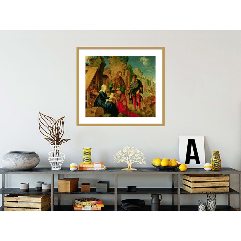 «Adoration of the Magi» par Albrecht Dürer, impression giclée sur cadre, H 33,5 po x l 37,28 po