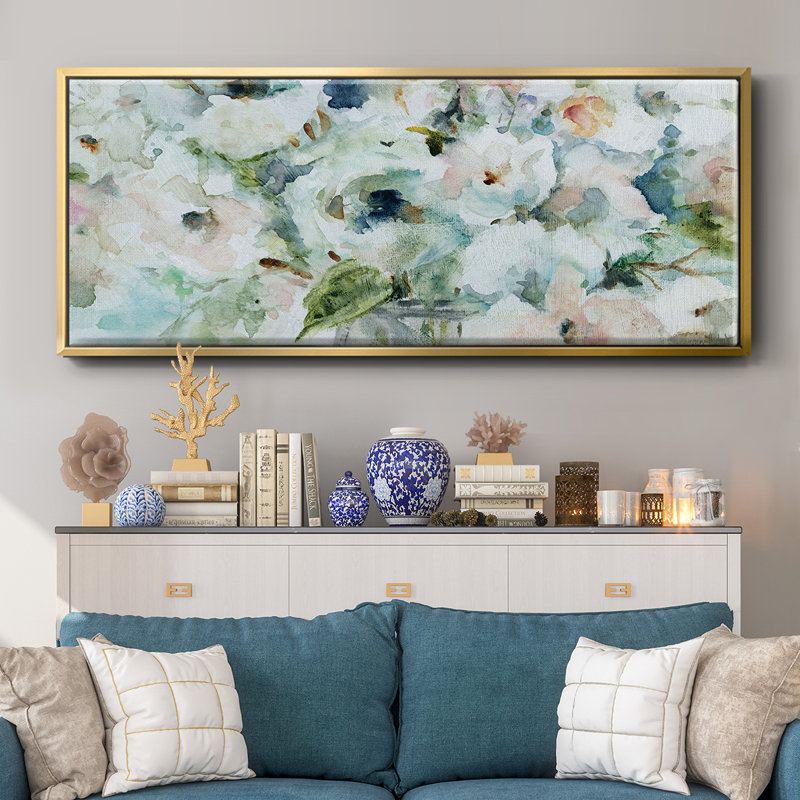 «Blooming Softly», toile encadrée, H 20 po x l 50 po