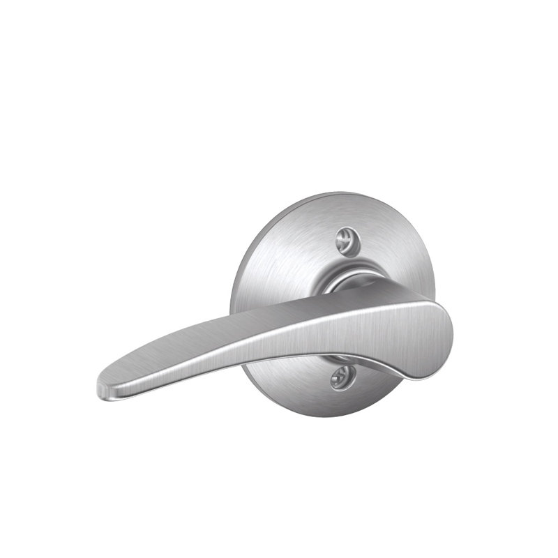 Manhattan Lever Non-Turning Lock, Satin Chrome, Left Hand