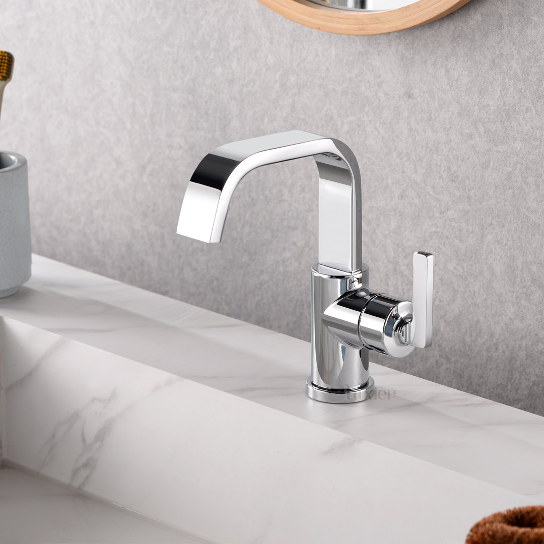 Single Hole Bathroom Faucet with Drain Assembly Luxier