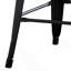 Tabouret de bar 24 po en métal de style rustique rustique avec dossier, tabouret de bar de cuisine, construction légère et robuste, ensemble de 4